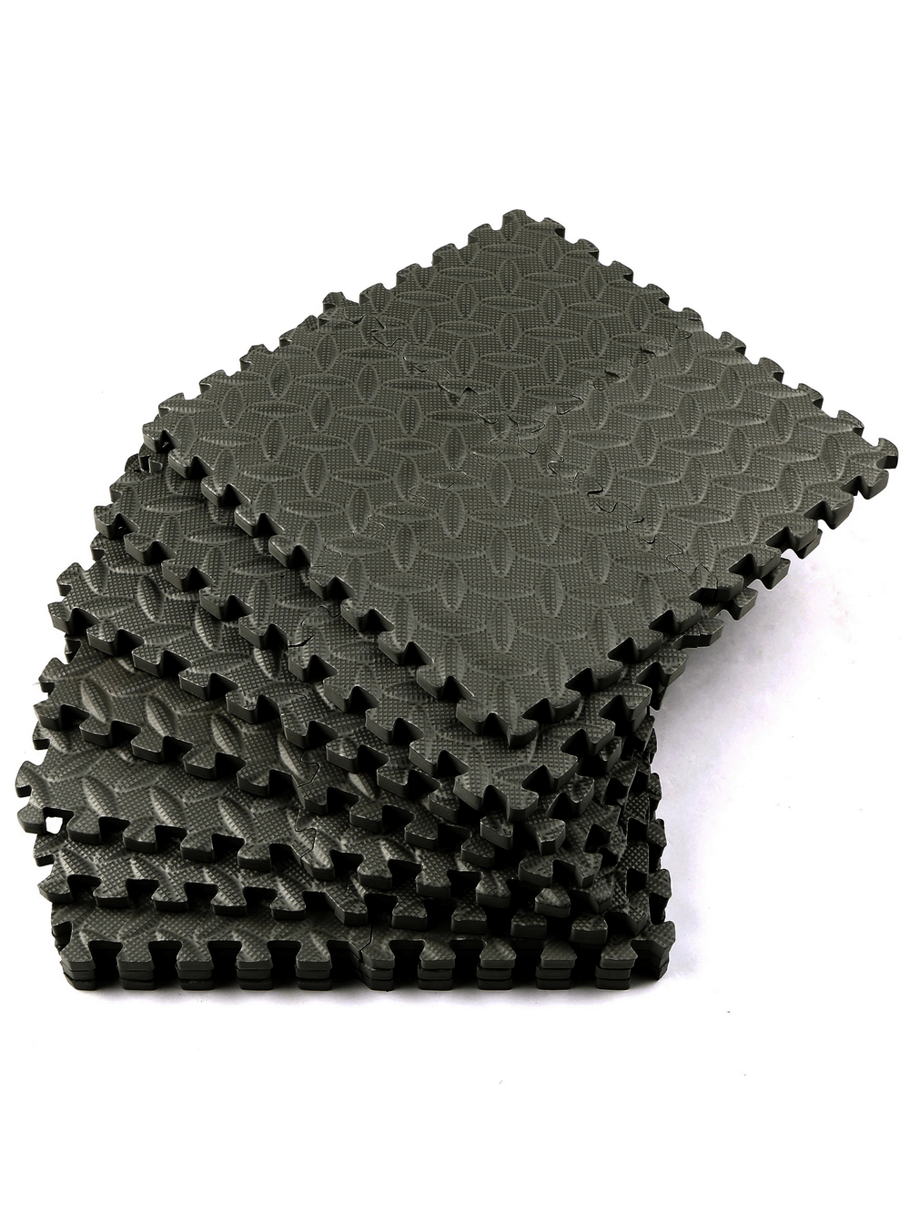 Thick EVA Foam Exercise Mats for Indoor Flooring - SF3464 stacked with anti-slip texture for gym use